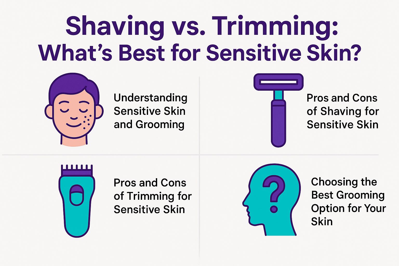 Shaving vs. Trimming: What's Best for Sensitive Skin?