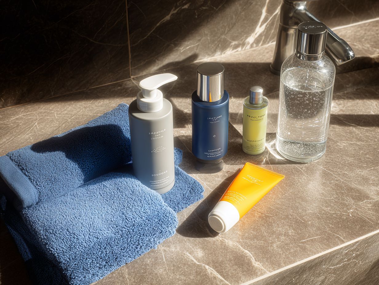 Why is it important for men to have a post-workout skincare routine?