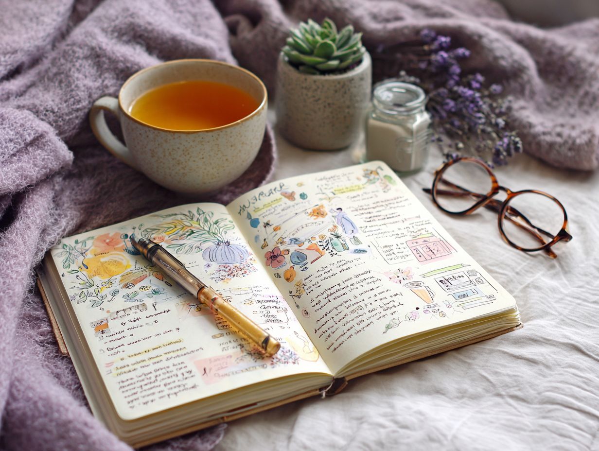 How can tracking my food intake in a wellness journal improve my skin?