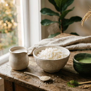 Professional photograph natural lighting high quality composition Scene depicting Rice