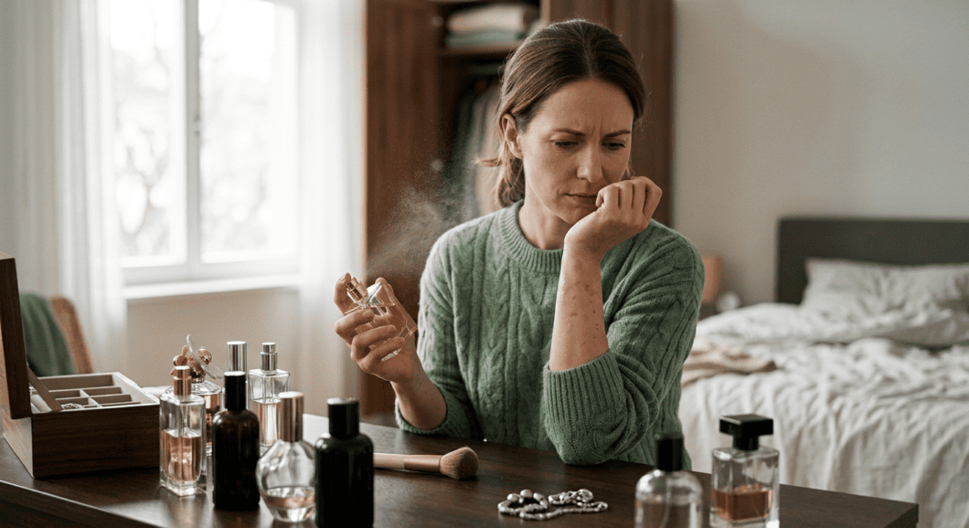 Professional photograph natural lighting high quality composition Scene depicting Perfume