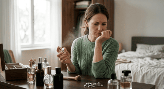Professional photograph natural lighting high quality composition Scene depicting Perfume