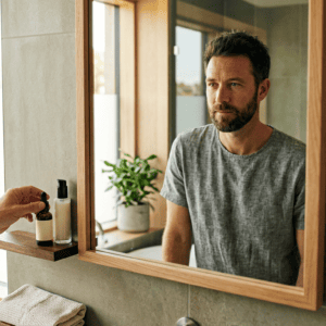 Professional photograph natural lighting high quality composition Scene depicting Skinimalism
