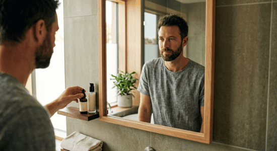 Professional photograph natural lighting high quality composition Scene depicting Skinimalism