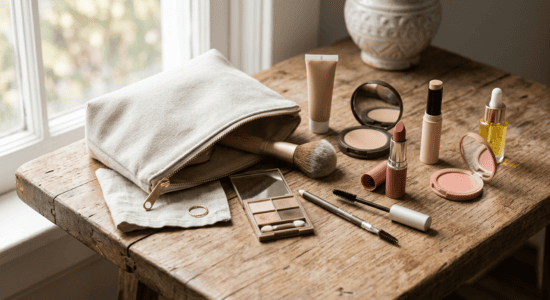 Professional photograph natural lighting high quality composition Scene depicting Makeup