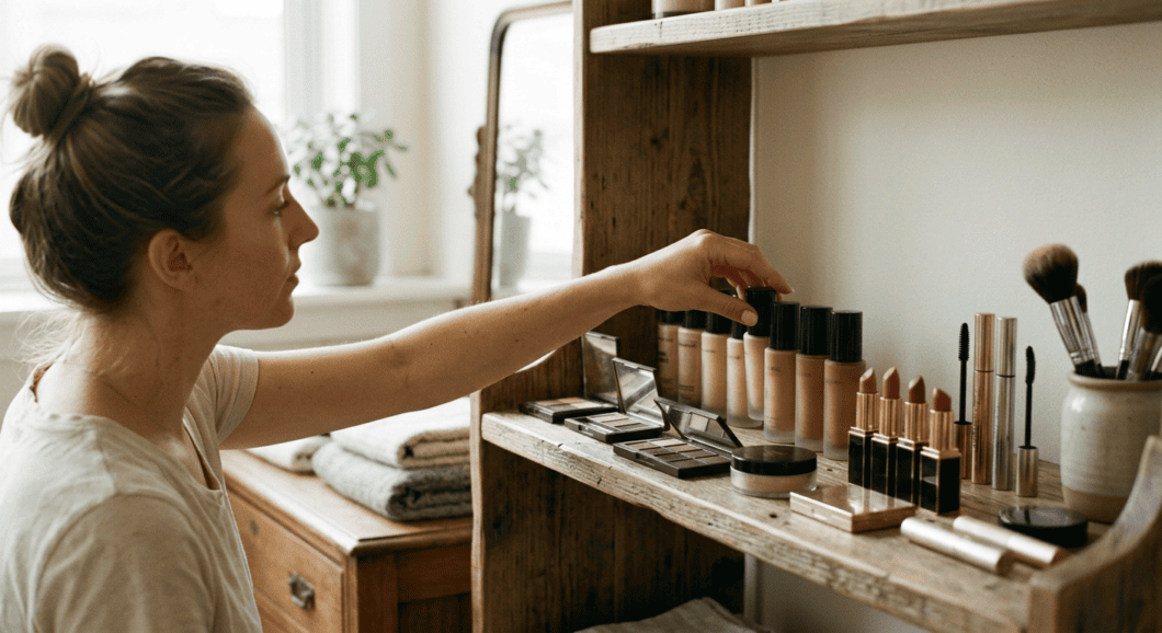 Professional photograph natural lighting high quality composition Scene depicting Makeup