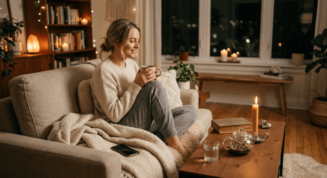 Professional photograph natural lighting high quality composition Scene depicting Cozy