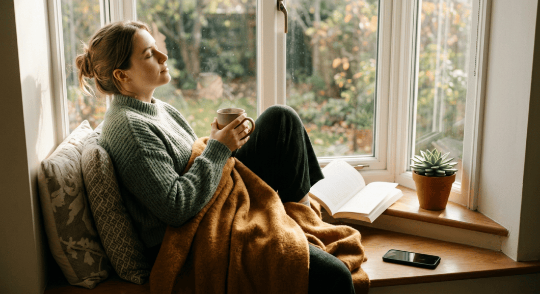 Professional photograph natural lighting high quality composition A person reclines