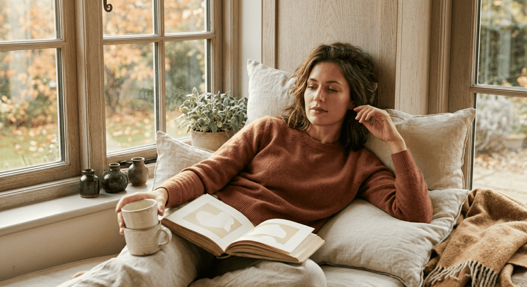 Professional photograph natural lighting high quality composition A woman reclines