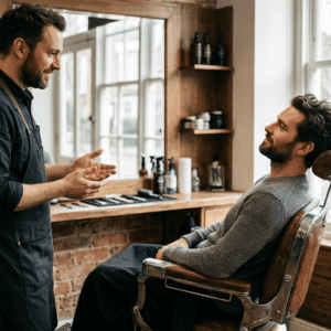Professional photograph natural lighting high quality composition A man seated